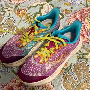 Hoka Women's Pink and Teal Athletic Shoes